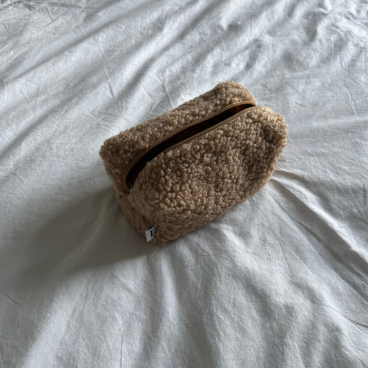 Teddy Sherpa Makeup Bag