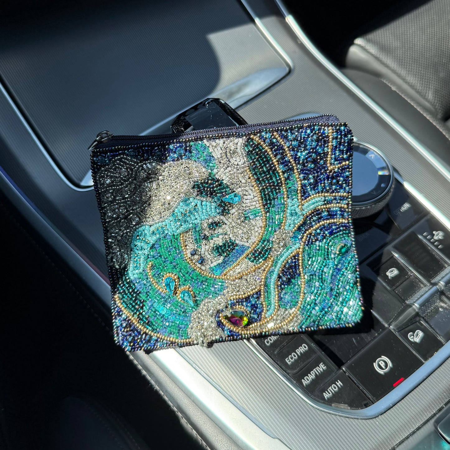 Ocean Beaded Pouch
