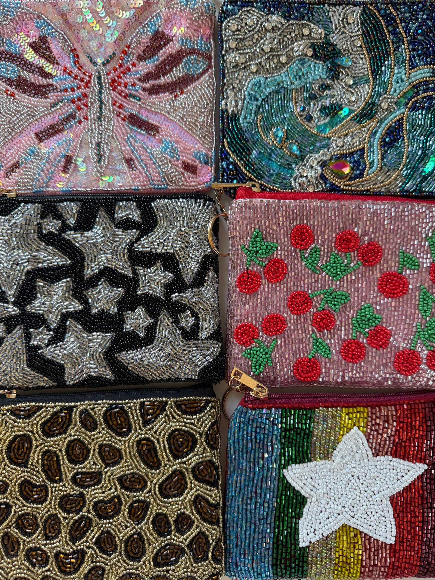 The Leopard Beaded Pouch