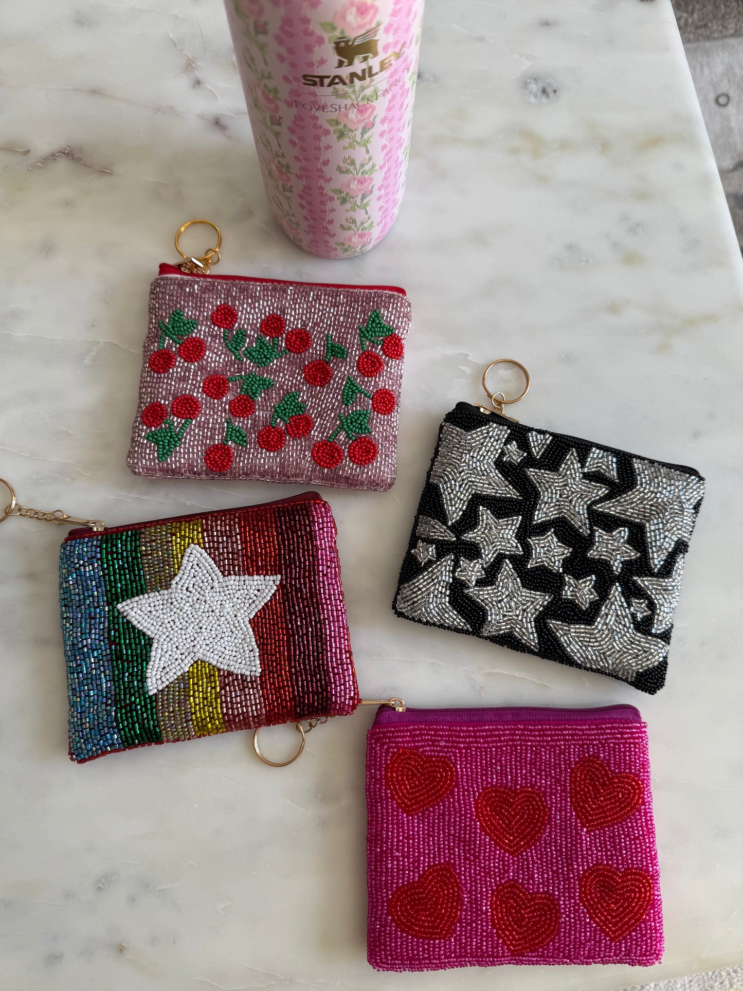 The Valentine Beaded Pouch